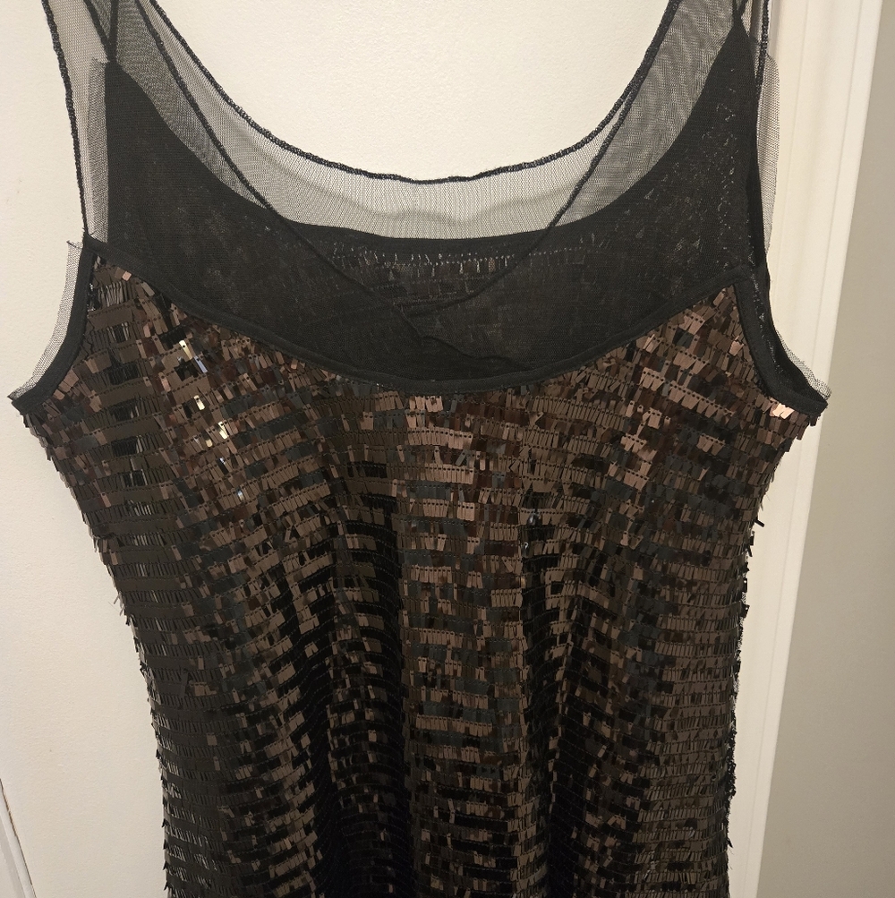 Free People Intimately Disco Fever Mini Slip Chocolate Brown/Black Combo Large - Picture 10 of 14